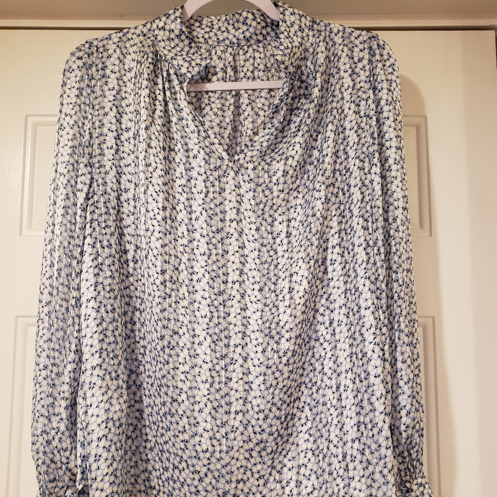 Blue Floral Blouse